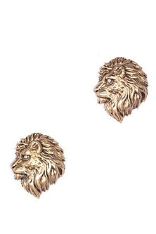 Antique Gold Almighty Lion Brooch Set