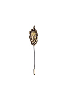Antique Gold Greek God Brooch Set