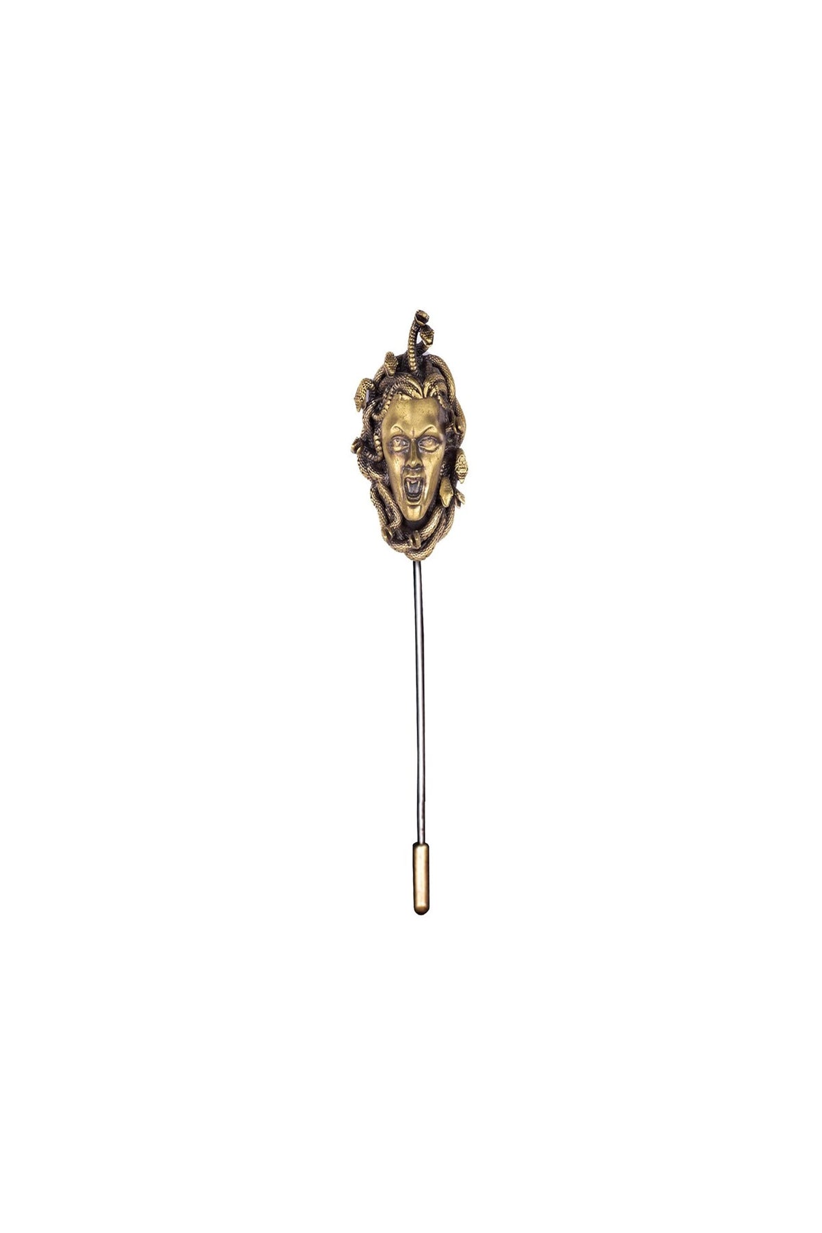 Antique Gold Greek God Brooch Set