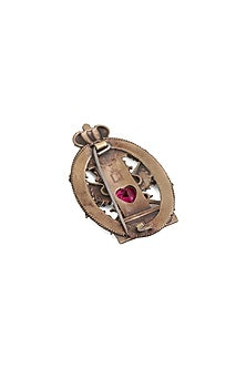 Antique Gold Brass Galahad Brooch