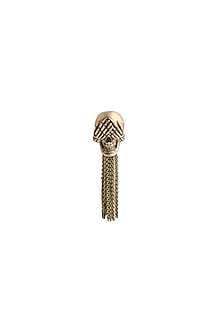 Antique Gold Skull Brooch
