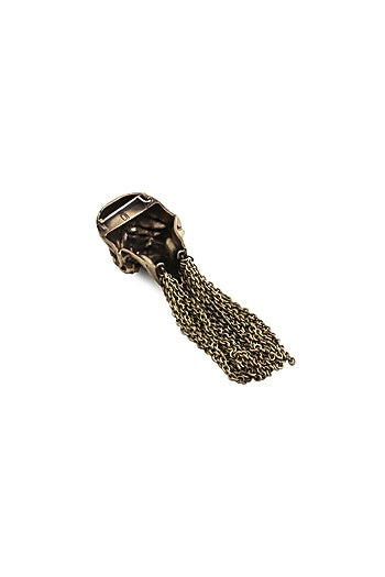 Antique Gold Skull Brooch