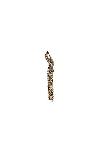 Antique Gold Brass Buddha Mudra Brooch