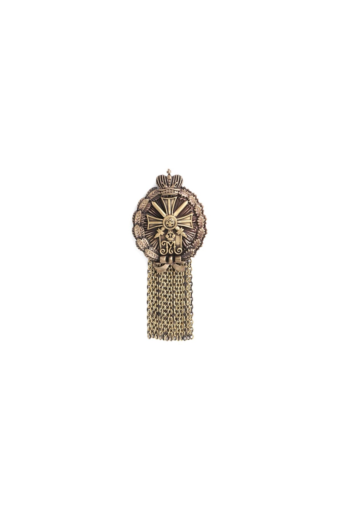 Antique Gold Brass Richardson Brooch