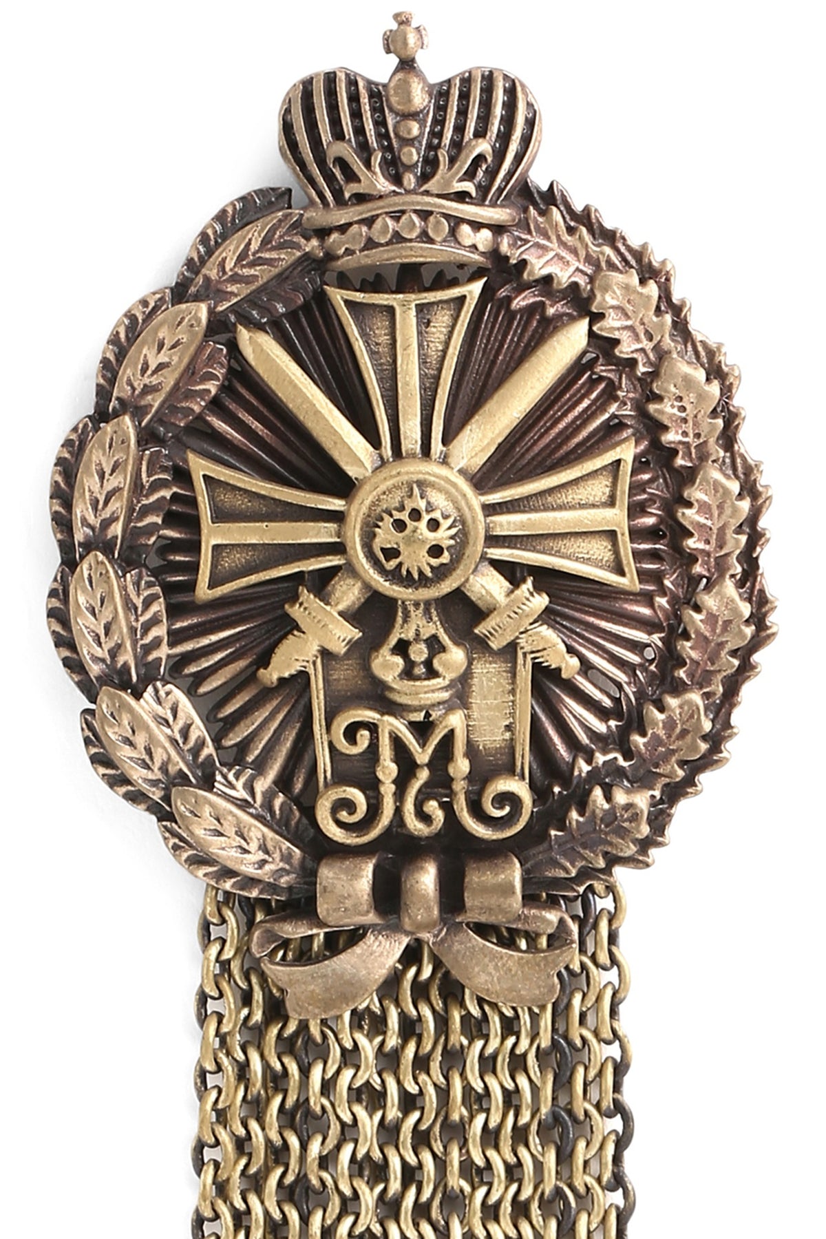 Antique Gold Brass Richardson Brooch