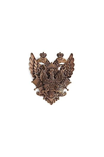 Antique Gold Brass Duo Phoenix Brooch