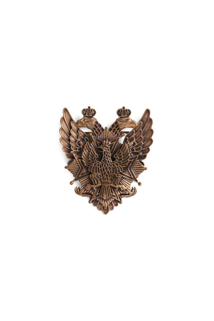Antique Gold Brass Duo Phoenix Brooch