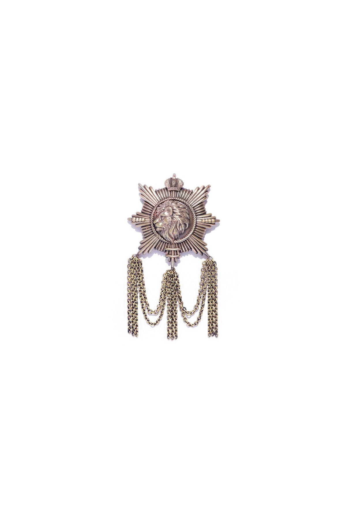 Antique Gold Lion Brooch