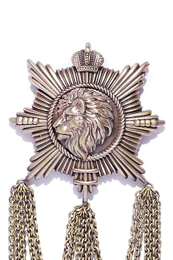 Antique Gold Lion Brooch
