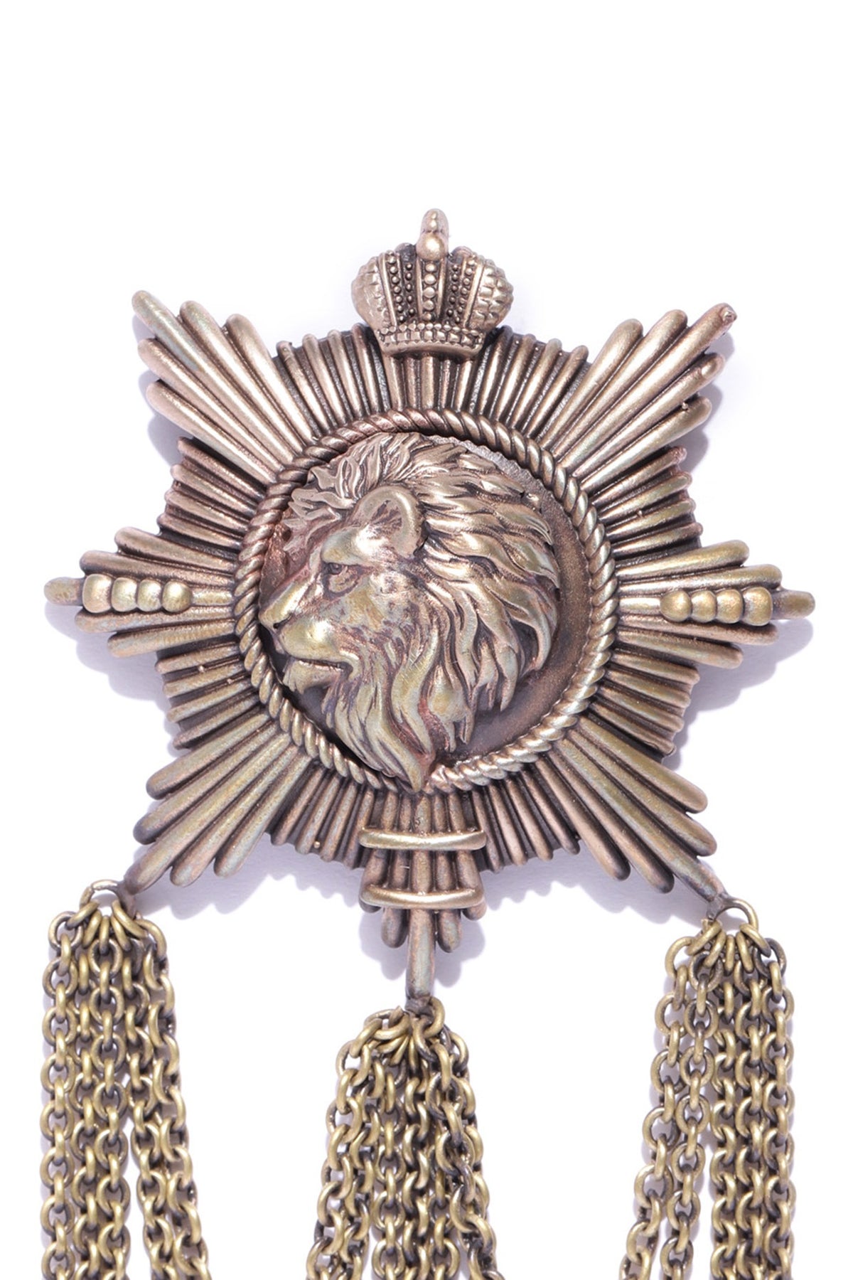 Antique Gold Lion Brooch