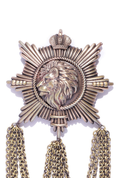 Antique Gold Lion Brooch