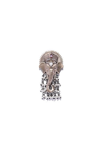 Antique Gold Handcrafted Ganesha Brooch