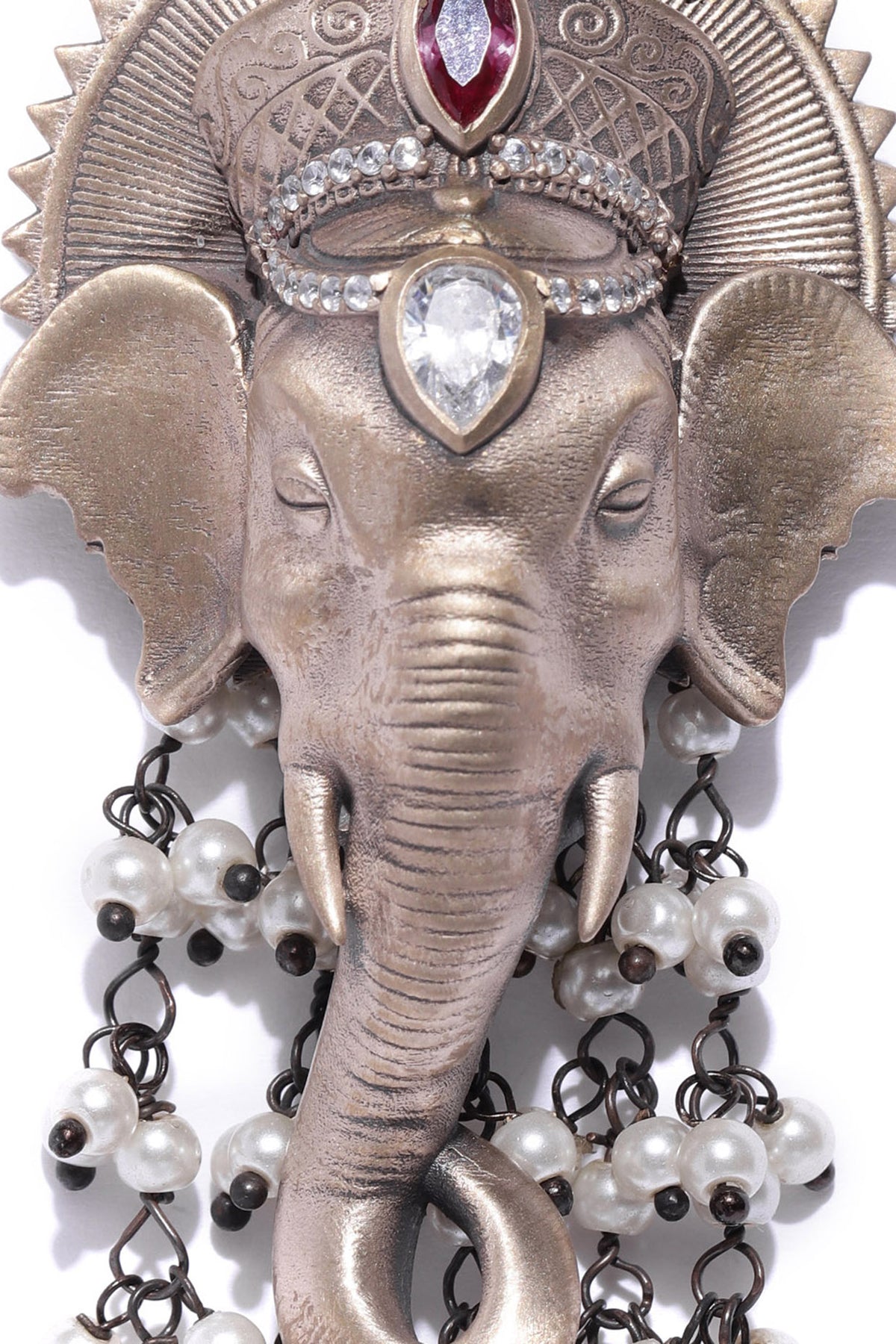 Antique Gold Handcrafted Ganesha Brooch
