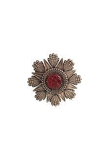 Antique Gold Brooch In Brass
