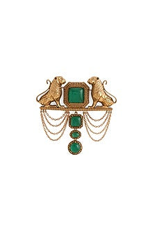Gold Brass Brooch