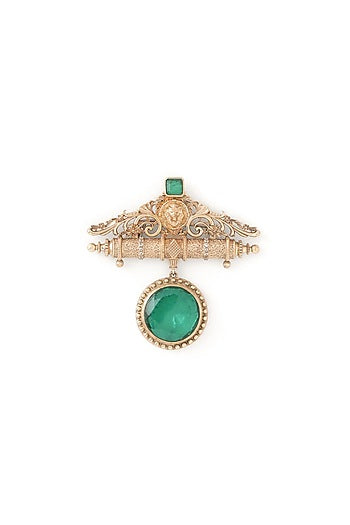 Gold Brass Brooch