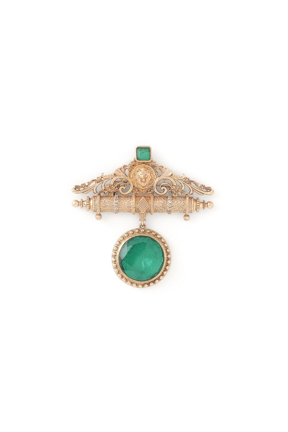 Gold Brass Brooch