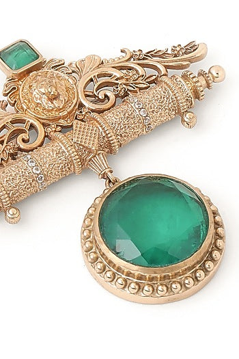 Gold Brass Brooch