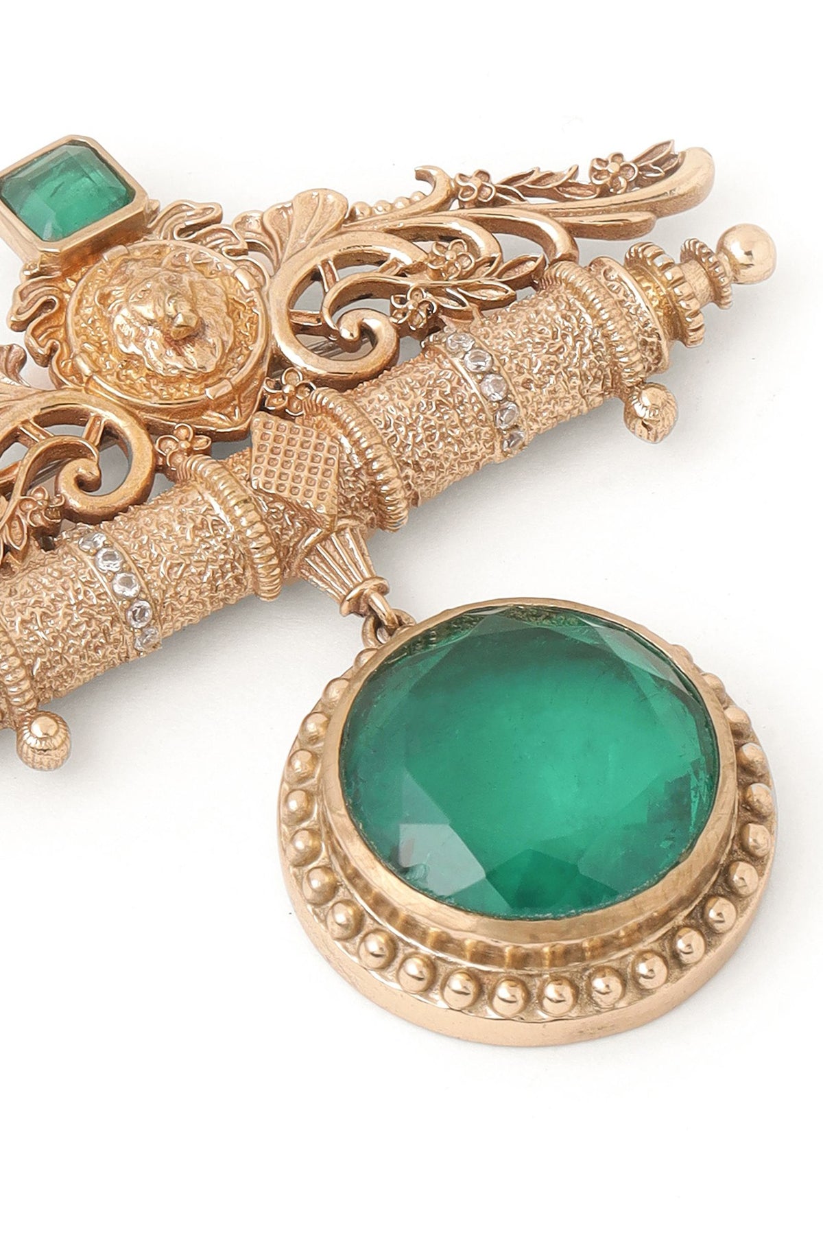 Gold Brass Brooch