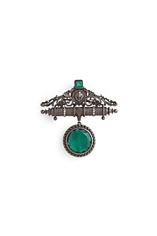 Grey Brass Brooch