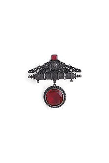 Grey Brass Brooch