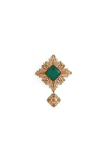 Gold Brass Brooch