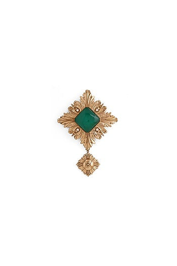 Gold Brass Brooch
