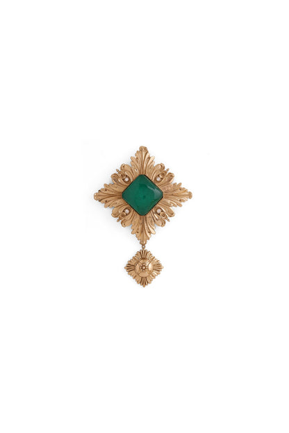 Gold Brass Brooch