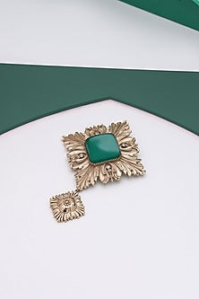 Gold Brass Brooch