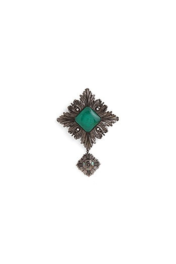 Grey Brass Brooch