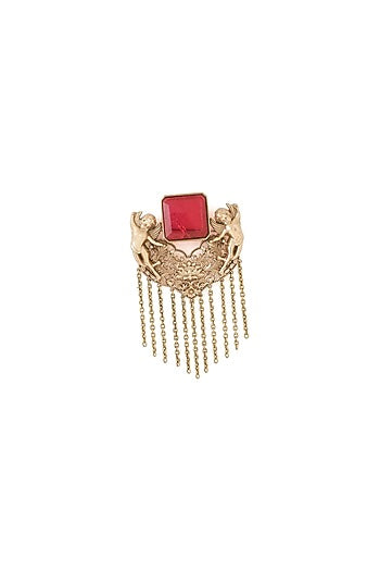 Gold Brass Brooch