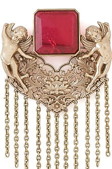 Gold Brass Brooch