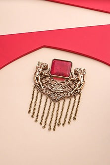 Gold Brass Brooch