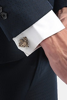 Antique Gold Cufflinks With Brooch