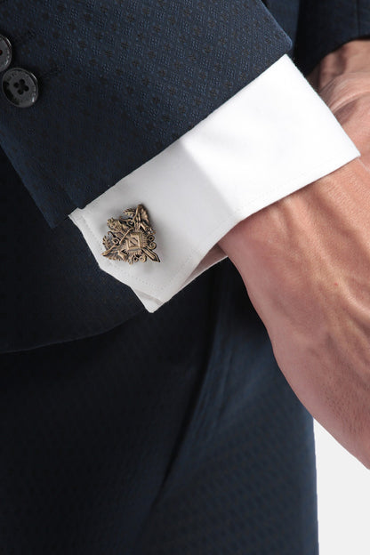 Antique Gold Cufflinks With Brooch