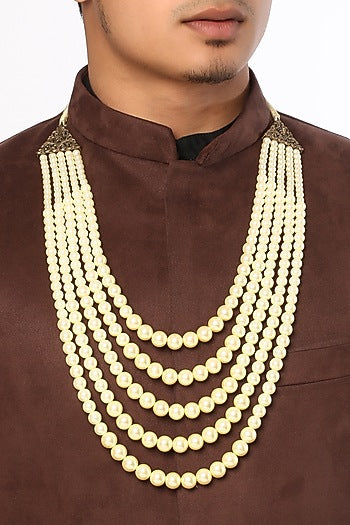 Gold Plated Rose Quartz Pendant Mala