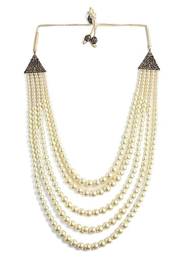 Gold Plated Rose Quartz Pendant Mala