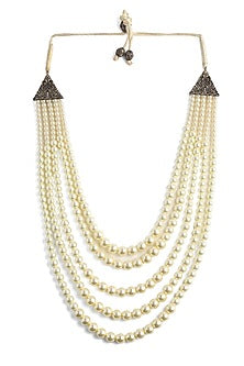Gold Plated Rose Quartz Pendant Mala