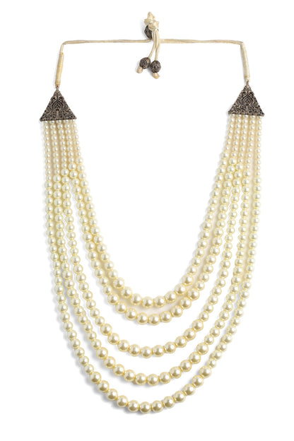 Gold Plated Rose Quartz Pendant Mala