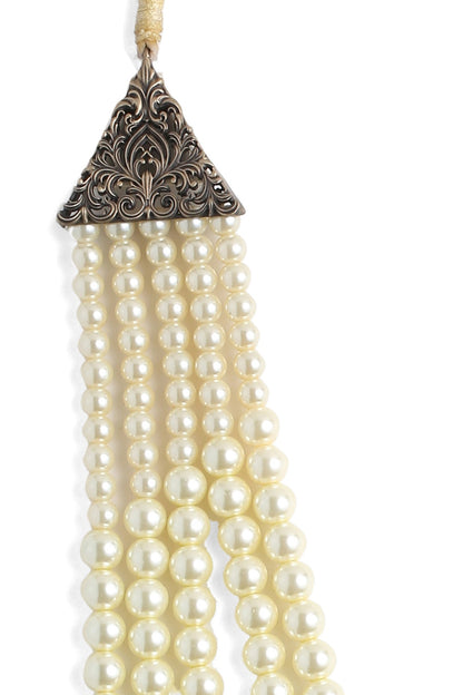 Gold Plated Rose Quartz Pendant Mala