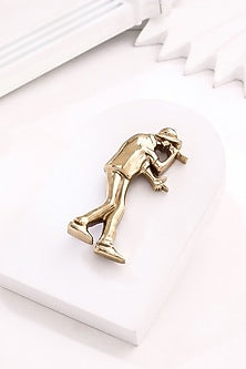 Gold Brass Brooch