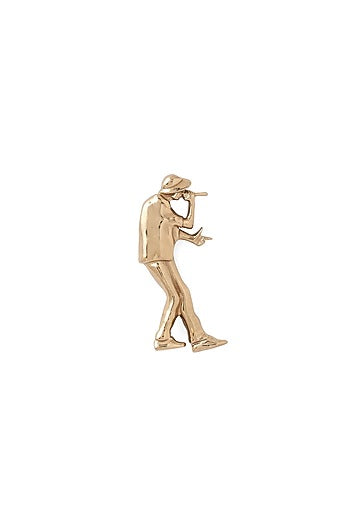 Gold Brass Brooch