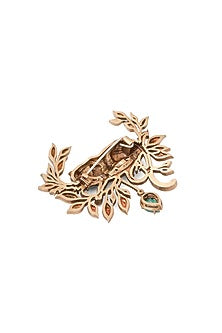 Oxidised Antique Gold Majestic Panther Power Brooch