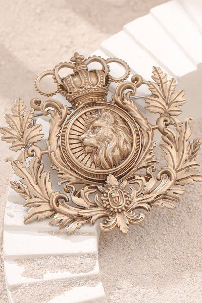 Oxidised Antique Gold Imperial Guardian Brooch