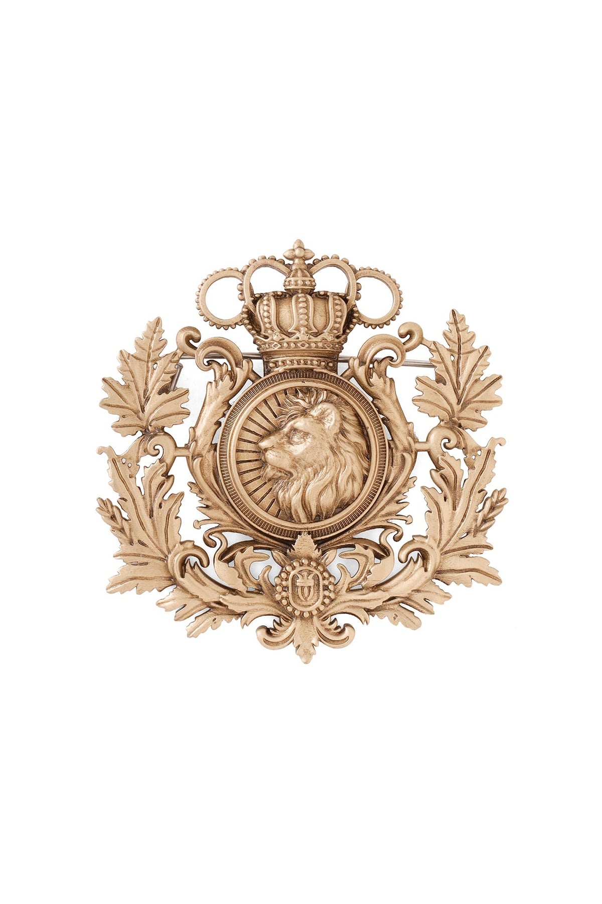 Oxidised Antique Gold Imperial Guardian Brooch