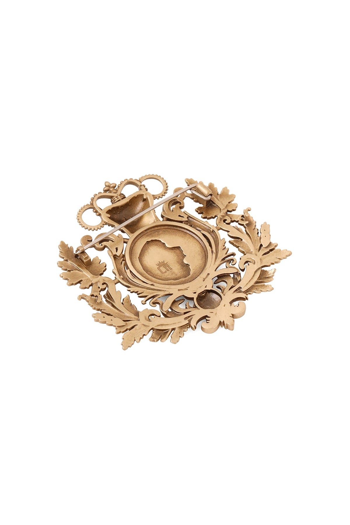 Oxidised Antique Gold Imperial Guardian Brooch