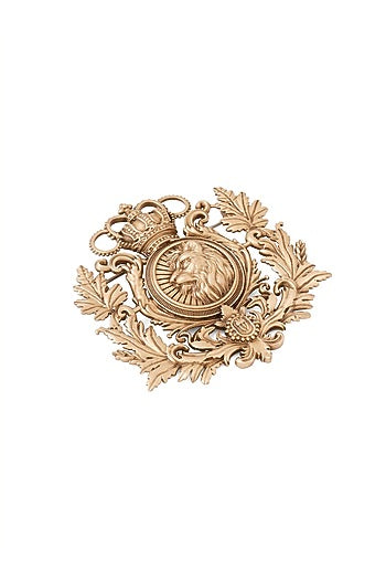 Oxidised Antique Gold Imperial Guardian Brooch
