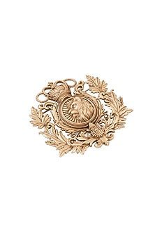 Oxidised Antique Gold Imperial Guardian Brooch