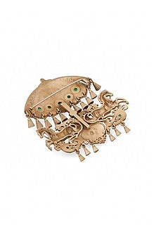 Oxidised Antique Gold Imperial Carousel Brooch