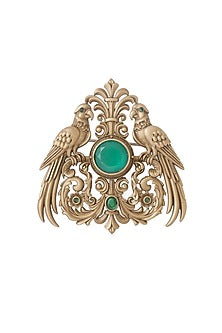 Oxidised Antique Gold Brass Brooch